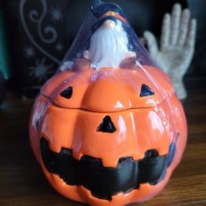 maxcera spooky gnome pumpkin candy dish